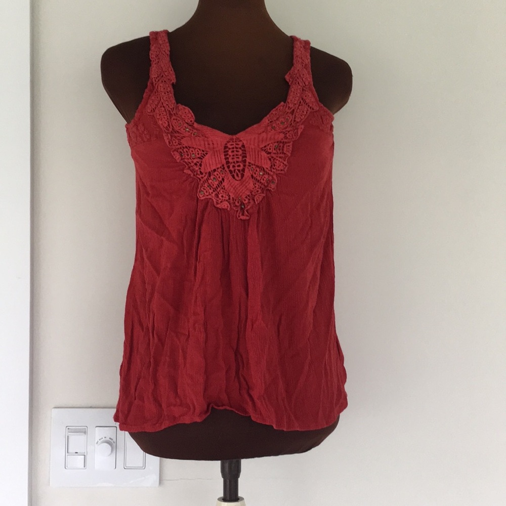 Rust Red KNOX ROSE Lightweight Americana XS Top